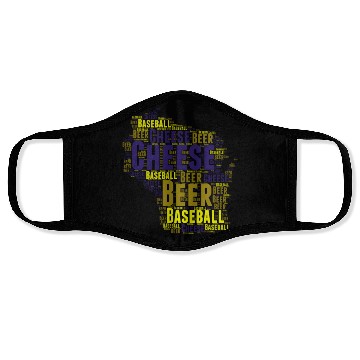 Discover Cheese, Beer, and Baseball Wisconsin Face Masks