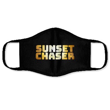 Discover Sunset chaser yellow quote amazing Face Masks