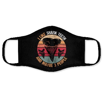 Discover Shark Teeth Fossil Tooth Collector Face Masks