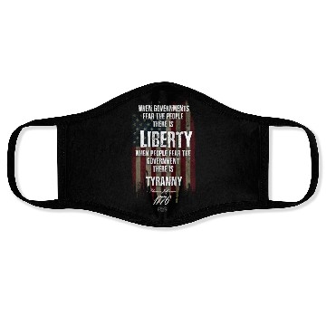 Discover Liberty versus Tyranny Face Masks