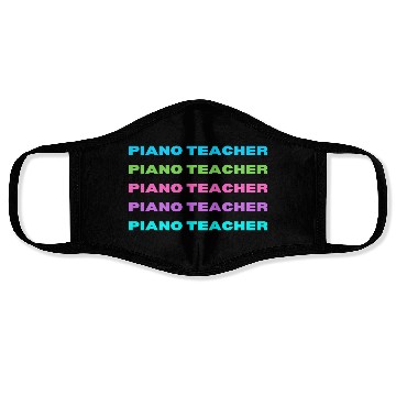 Discover Piano Teacher Multi Color Face Masks