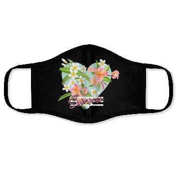 Discover Hibiscus Heart Face Masks