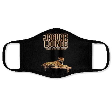 Discover JAGUAR LOUNGE "Drinks On Us, Food On You" FUNNY Face Masks