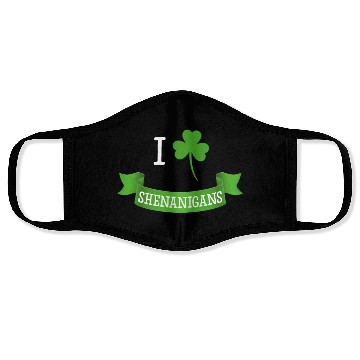 Discover I Love Shenanigans St. Patrick's Day Irish Face Masks