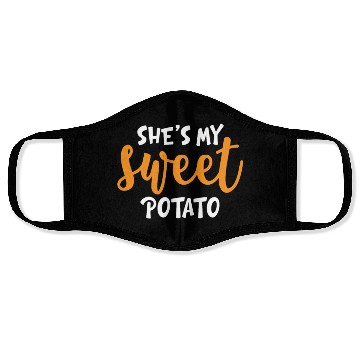 Discover She's My Sweet Potato Funny Matching Mom Daughter Face Masks