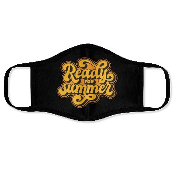 Discover summer retro lettering Face Masks