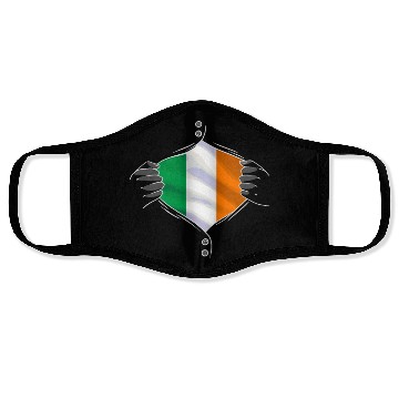 Discover Ireland flag proud irish Face Masks