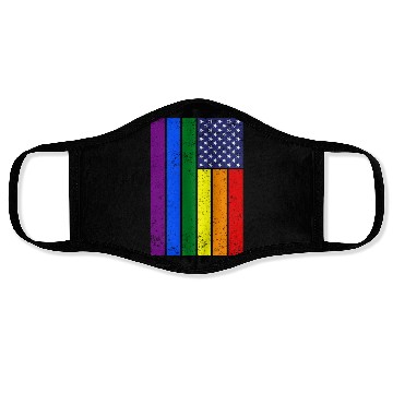 Discover LGBTQIA+ American Flag Pride Face Masks