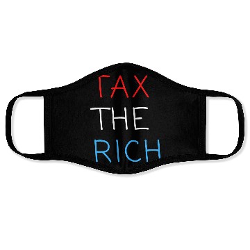 Discover TAX THE RICH (Red, White and Blue letters) Face Masks