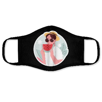 Discover happy vacation Face Masks