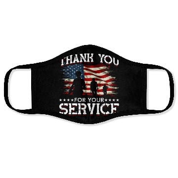 Discover Memorial Day American Flag Patriotic Soldier US Face Masks