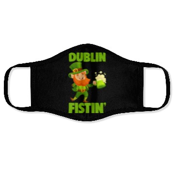 Discover St. Patrick's Day Beer Drinking Dublin Fistin Face Masks