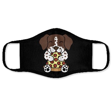 Discover German Shorthaired Pointer Pizza Lover Face Masks