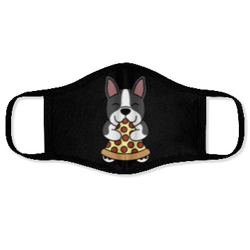 Discover Boston Terrier Pizza Lover Face Masks