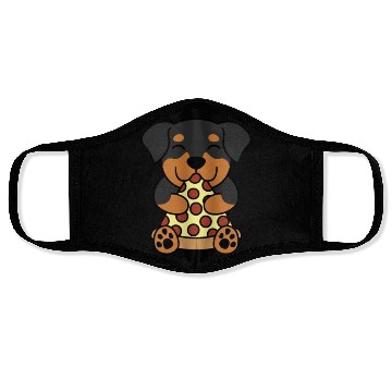 Discover Rottweiler Pizza Lover Face Masks