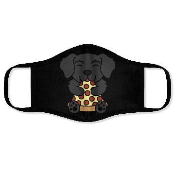 Discover Newfoundland Dog Pizza Lover Face Masks