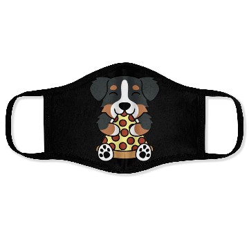 Discover Bernese Mountain Dog Pizza Lover Face Masks