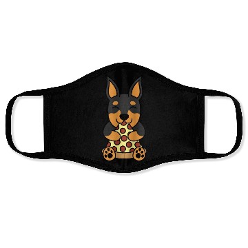 Discover Miniature Pinscher Pizza Lover Face Masks