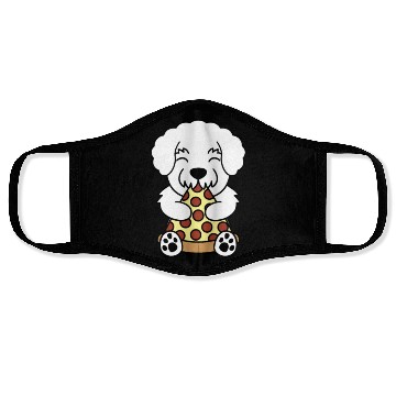 Discover Bichon Frise Pizza Lover Face Masks