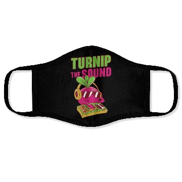 Discover Music Turnip Party Music Lover Vegetable Face Masks