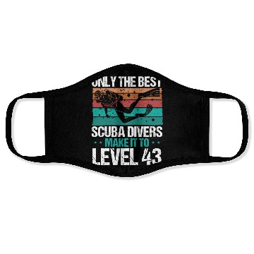 Discover 43 Scuba Diving Level 43 Year Diver Snorkeling Face Masks