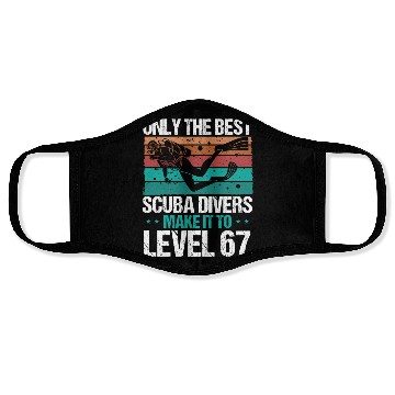 Discover 67 Scuba Diving Level 67 Year Diver Snorkeling Face Masks