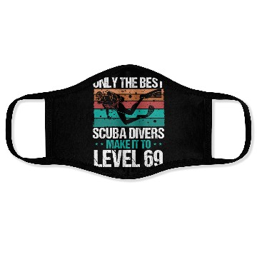 Discover 69 Scuba Diving Level 69 Year Diver Snorkeling Face Masks