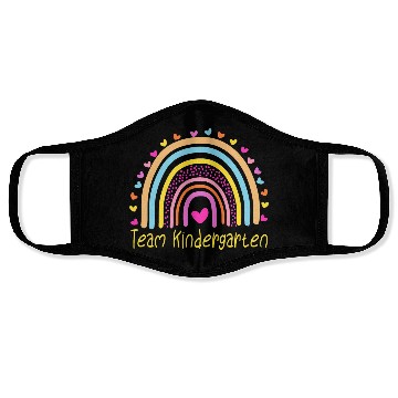 Discover Team Kindergarten Teacher Rainbow Face Masks