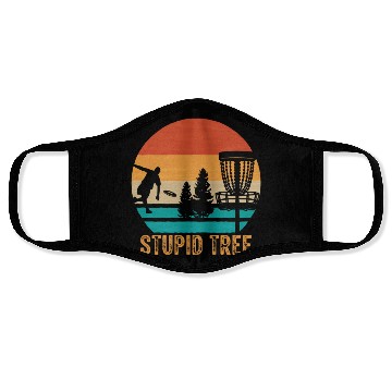 Discover Stupid Tree Disc Golf Vintage Ultimate Frisbee Face Masks