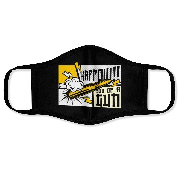 Discover Kappow Bullets Gun Explosion Big bang Aesthetic Face Masks