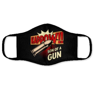 Discover Kappow Bullets Gun Explosion Big bang Aesthetic Face Masks