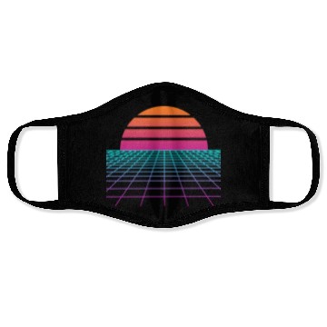 Discover Synthwave Sunset Painter Gift Face Masks
