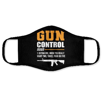 Discover Gun Control Definition Sheriff Gift Face Masks