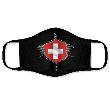 Discover Switzerland flag proud Face Masks