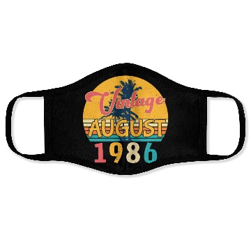 Discover Building Year 1986 In August Face Masks