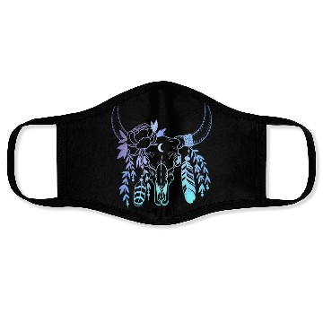 Discover Longhorn Flowers Western Girls Women Face Masks