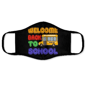 Discover Welcome back to school bus Face Masks