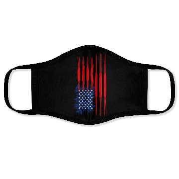 Discover US Flag Vertical Face Masks American Stars Stripes