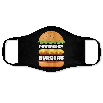 Discover Powered By Burgers Face Masks