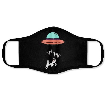 Discover UFO Cow Alien art lover Face Masks