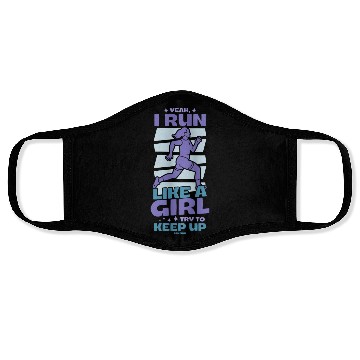 Discover Run jogging sport race training gift Face Masks