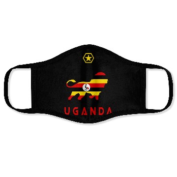 Discover Uganda Lion Design Face Masks