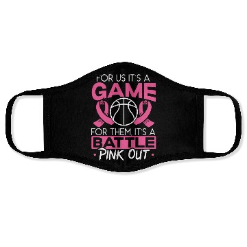 Discover For Us It's A Game For Them It's A Battle Pink Out Face Masks