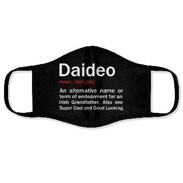 Discover Daideo Irish Grandfather Irish Grandad Face Masks