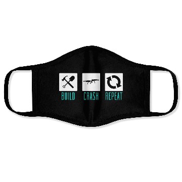 Discover Funny Drone Pilot Build Crash Repeat Quadcopter Face Masks