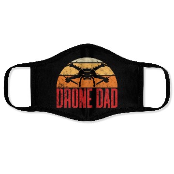Discover Funny Drone Pilot Drone Dad Quadcopter Face Masks