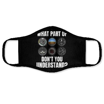 Discover Funny Pilot Art Men Women Aviation Airline Pilot Face Masks