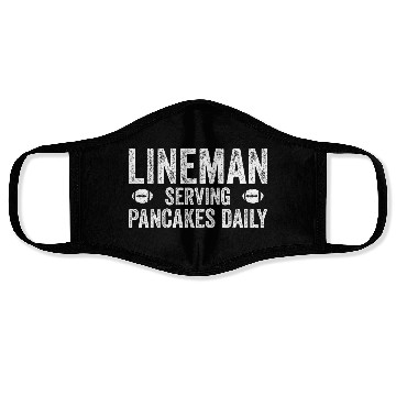 Discover Football Lineman Serving Pancakes Daily Face Masks