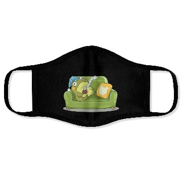 Discover Toad Frog Drinking Coffee I Hate Morning People Face Masks