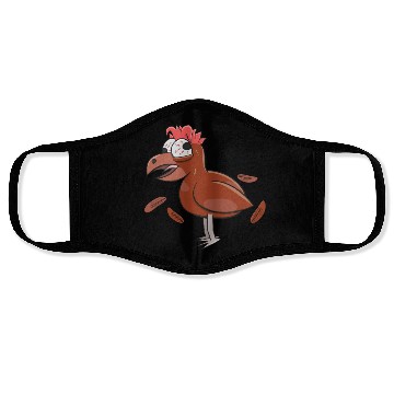 Discover Crazy Shocked Farm Chicken Funny Cartoon Brown Face Masks
